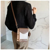 Retro Croc Pattern Crossbody Bag, All-match Small Square Bag