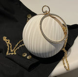 Spherical Handbag Chain Messenger Bag for Women
