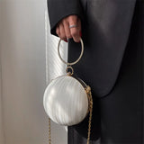 Spherical Handbag Chain Messenger Bag for Women