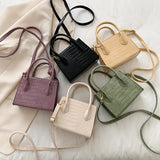 Crocodile Pattern Small Shoulder Bag for Women, Fresh and Stylish Design
