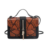 Snake Pattern Pendant Women's Shoulder Bag Hand Bag Single Shoulder Cross Bag