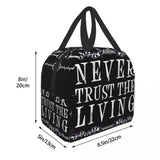 Goth Halloween Witch Quote Insulated Lunch Tote Bag