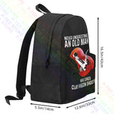 Old Man Clay Pigeon Shooting Backpack Gym Tote Bag