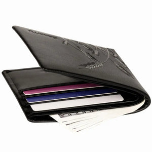 Genuine Leather Bifold Wallet Men Purses