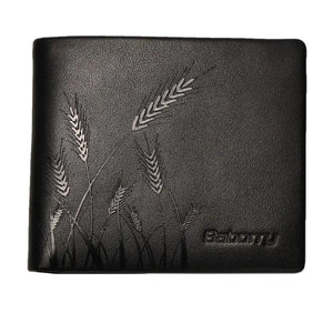 Genuine Leather Bifold Wallet Men Purses