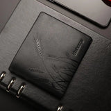 Genuine Leather Bifold Wallet Men Purses