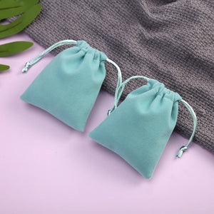 10Pcs 7x9cm Velvet Drawstring Pouch Jewelry Bag Gift Earrings Rings Christmas