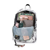 15.6 inch Travel Marble Large Backpack Women USB School Backpack
