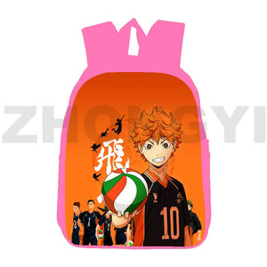 16 Inch Pink 3D Anime Haikyuu Bag Nekoma Backpack Girls Boys School Bags