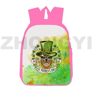 16" Pink 3D Anime St Patrick's Backpack Kids School Bag