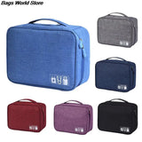 Travel Cable Organizer Case with Adjustable Divides