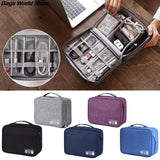 Travel Cable Organizer Case with Adjustable Divides
