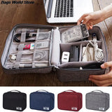 Travel Cable Organizer Case with Adjustable Divides