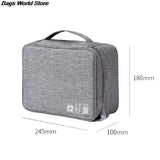 Travel Cable Organizer Case with Adjustable Divides