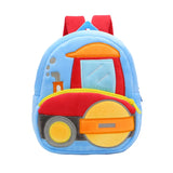 Excavator Plush Backpack for Kids Kindergarten School Bag