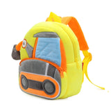 Excavator Plush Backpack for Kids Kindergarten School Bag