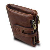 Men's Coin Purse Wallet Soft Card Case Solid Pattern Money Purses