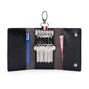 PU Leather Car Key Holders Keys Organizer Key Wallets Car Keychain 6 Colors