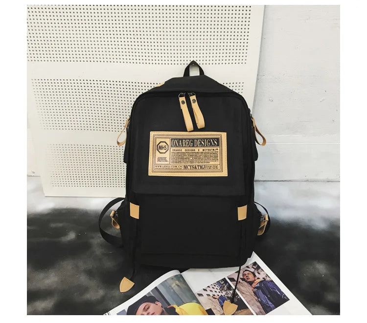 Oxford Backpack Waterproof School Bag Student Travel Computer