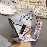 Messenger Bag Leather Bag Women Ins Broadband Small Square Bag