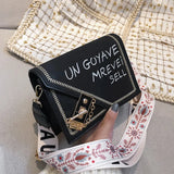 Messenger Bag Leather Bag Women Ins Broadband Small Square Bag