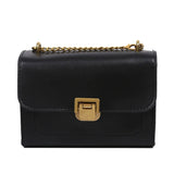 Solid Leather Shoulder Chain Bag Crossbody Bags Purses Messenger Bag