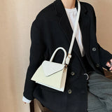 Crocodile Pattern Leather Shoulder Bag Vintage Ladies Crossbody Messenger Bag