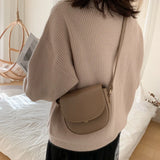Women PU Leather Crossbody Saddle Bag Handbag Vintage Female Girls Soft Purses