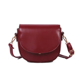 Women PU Leather Crossbody Saddle Bag Handbag Vintage Female Girls Soft Purses