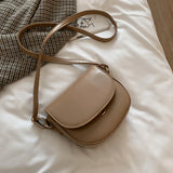 Women PU Leather Crossbody Saddle Bag Handbag Vintage Female Girls Soft Purses