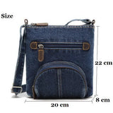 Fresh Denim Women's Canvas Handbags Messenger Crossbody Shoulder Bags