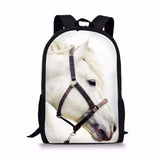Horse School Bag for Girls Kids Backpack Satchel Mochila