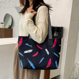 Floral Pattern Ladies Shoulder Bag Large Travel Handbag