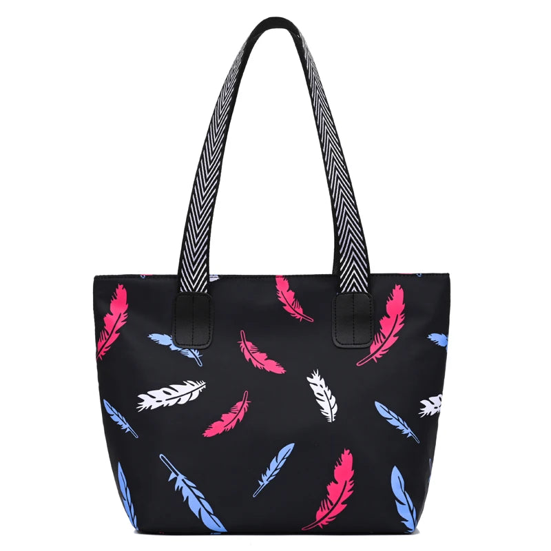 Floral Pattern Ladies Shoulder Bag Large Travel Handbag