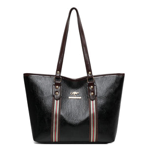Large Women's Bag High PU Leather Shoulder Bags Ladies Wild Bags
