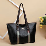 Large Women's Bag High PU Leather Shoulder Bags Ladies Wild Bags