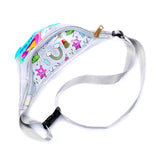 Cartoon Unicorn Girls Transparent Fanny Pack PVC Clear Beach Belt Bag