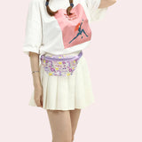 Cartoon Unicorn Girls Transparent Fanny Pack PVC Clear Beach Belt Bag