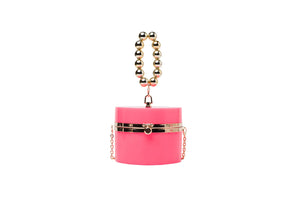Clear Jelly Acrylic Box Handbag Chain Women Evening Party Shoulder Bag Totes