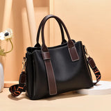 Vintage Leather Handbag Large Capacity Crossbody Tote