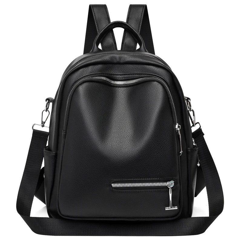 Women High capacity Backpacks Soft Leather Female Travel Bags