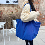 Plaid Double-Sided Shoulder Bag Student Female