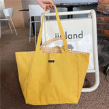 Plaid Double-Sided Shoulder Bag Student Female