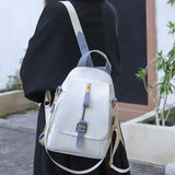 Women Soft Leather Multi-Function Small Backpack