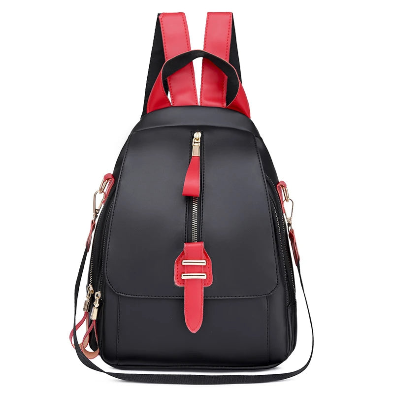 Women Soft Leather Multi-Function Small Backpack