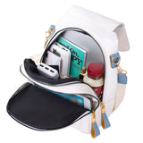 Women Soft Leather Multi-Function Small Backpack