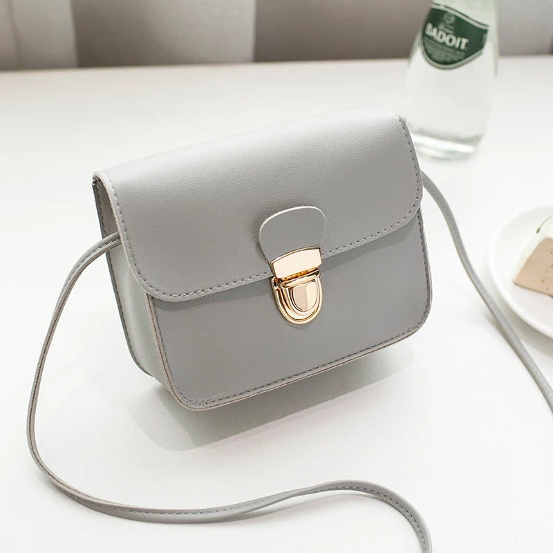 Cheap Hasp PU Leather Small Shoulder Bags Women Crossbody Bag