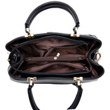 Embroidered Shopper Tote Braided Shoulder Bag