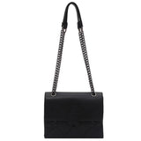 Lattice Square Crossbody Bag PU Leather Women's Handbag Chain Shoulder Bag