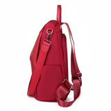 Nylon Women Backpack Female Travel Waterproof Leather Bag School Backpacks